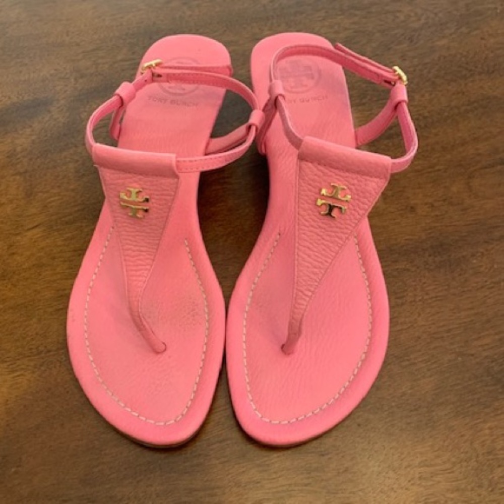 Authentic Tory Burch Wedge Sandals (pink)